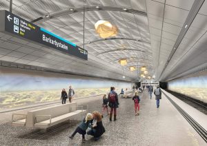 Tunnelbana Barkarbystaden Plattform
